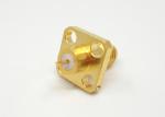 Aerospace 4 Hole Gold Plated Mini 30GHz SMA RF Connector