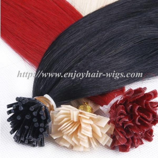 Nail Tip Hair extension 10"-28" 100s/pack all color Straight Human Hair indian