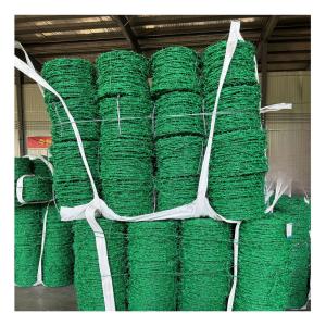 China Galvanized Safety Protection Spike Rope PVC Coated Barbed Wire Mesh Fence Stock Fast Delivery on sale