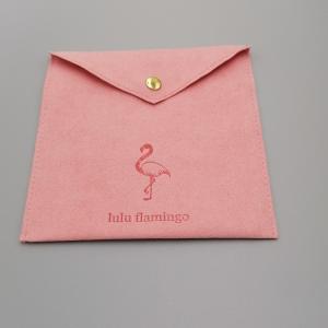 Quality OEM ODM Suede Envelope Fabric Drawstring Gift Bags Pink Color wholesale