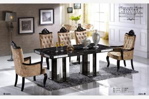 Quality black marble dining table furniture wholesale