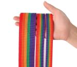 2cm 5cm Rainbow Webbing 0.5mm Thickness Woven Polypropylene Webbing