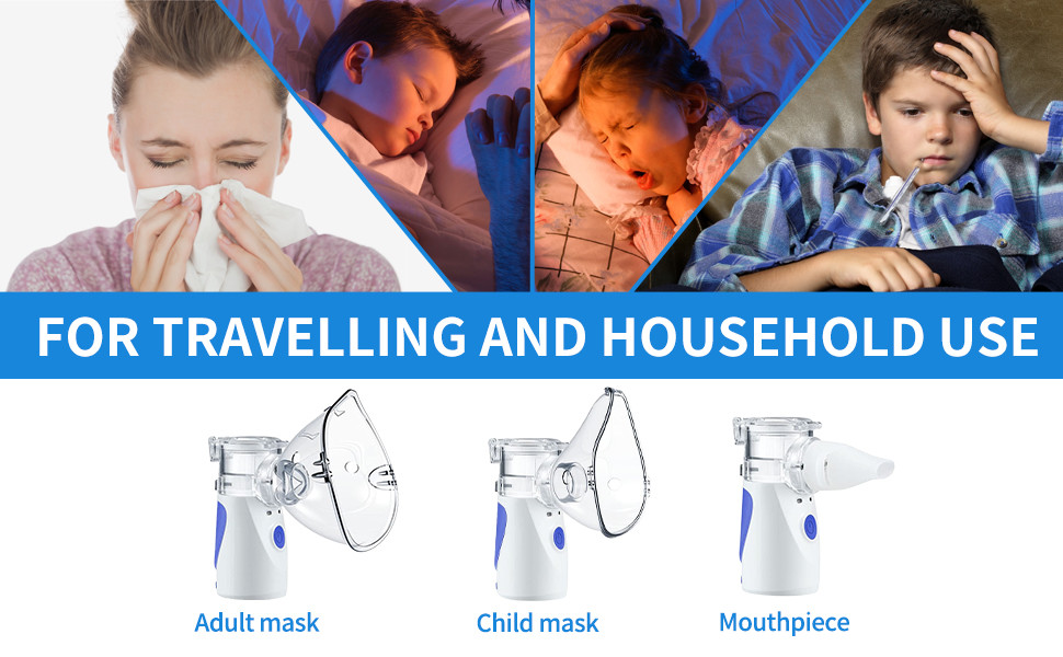 GB/T 18830-2009 Handheld Portable Nebulizer Efficient White Quiet Portable Nebulizer