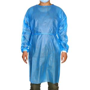 Quality Ce Non Woven Disposable Gowns Blue Pe Coated Non Medical Waterproof wholesale