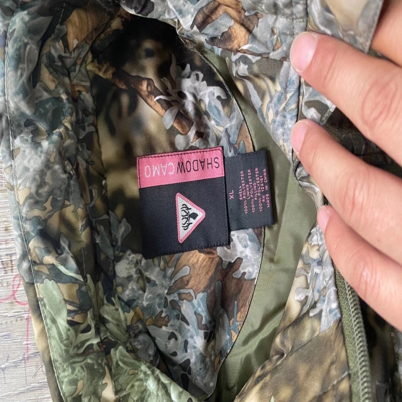 High Collar Camo Print Utility Gilet Vest With Thermo Reflective Lining