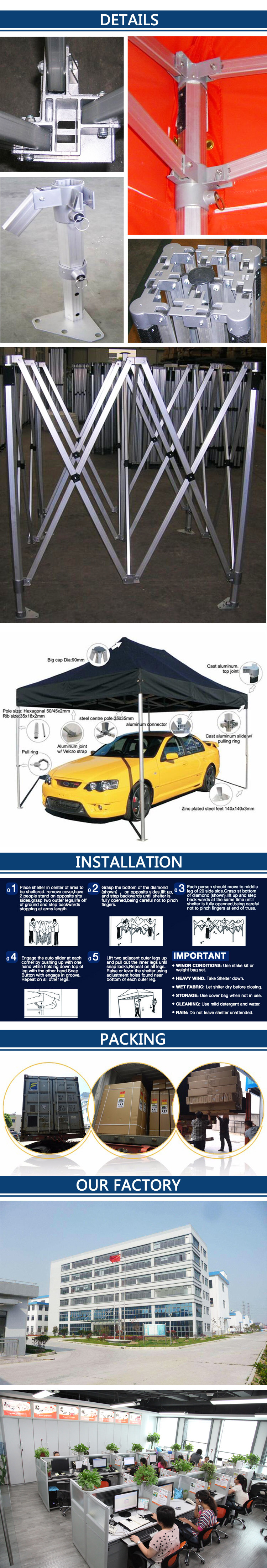 Anti UV 4X4 Marquee Canopy Tent CMYK Heat Transfer Printing With Wall