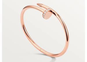 Quality 0.59ct 18K Solid Gold Jewellery Rose Gold Bangle 3.5mm wideth ODM wholesale