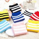 Football Stripes Cotton Kids Knee High Socks for Boys and Girls Long Tube Sports