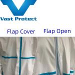 Style Jumpsuit Non-Toxic Disposable Blue Sealed Seam Tape White Micro Film