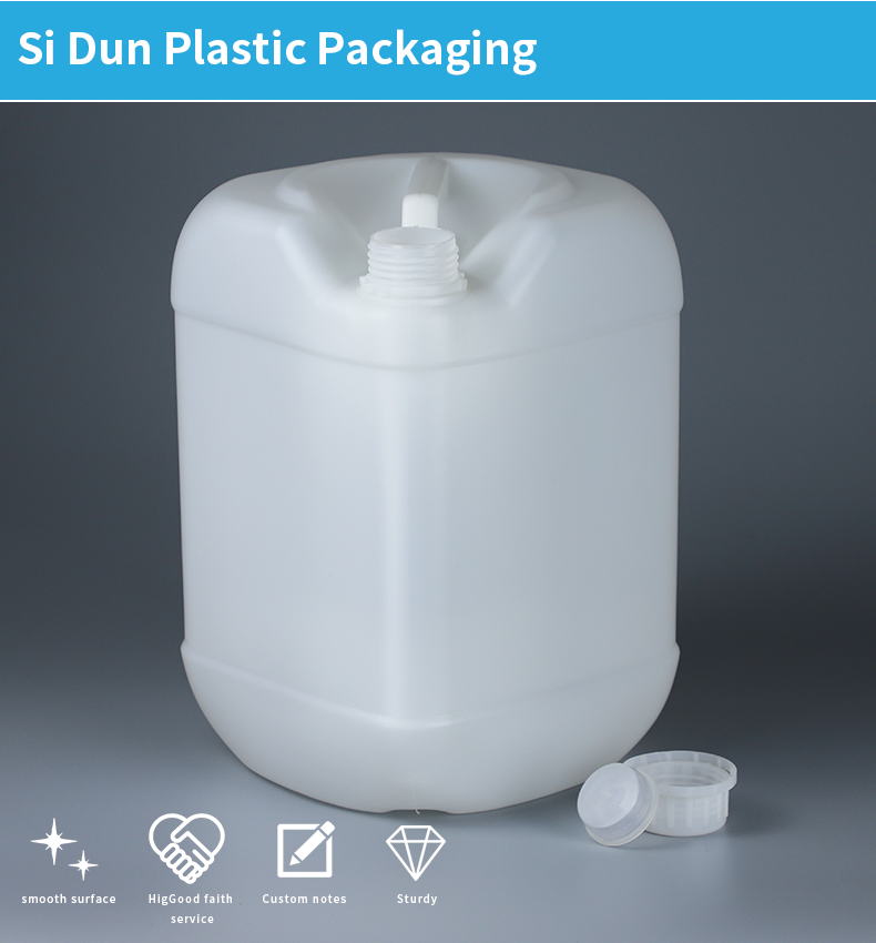 Durable Square HDPE Plastic Jerry Can 10L Height 317mm