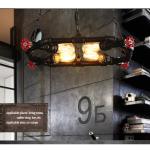 Retro American Iron Dining Room Chandelier Restaurant Bar Kitchen Light Ring