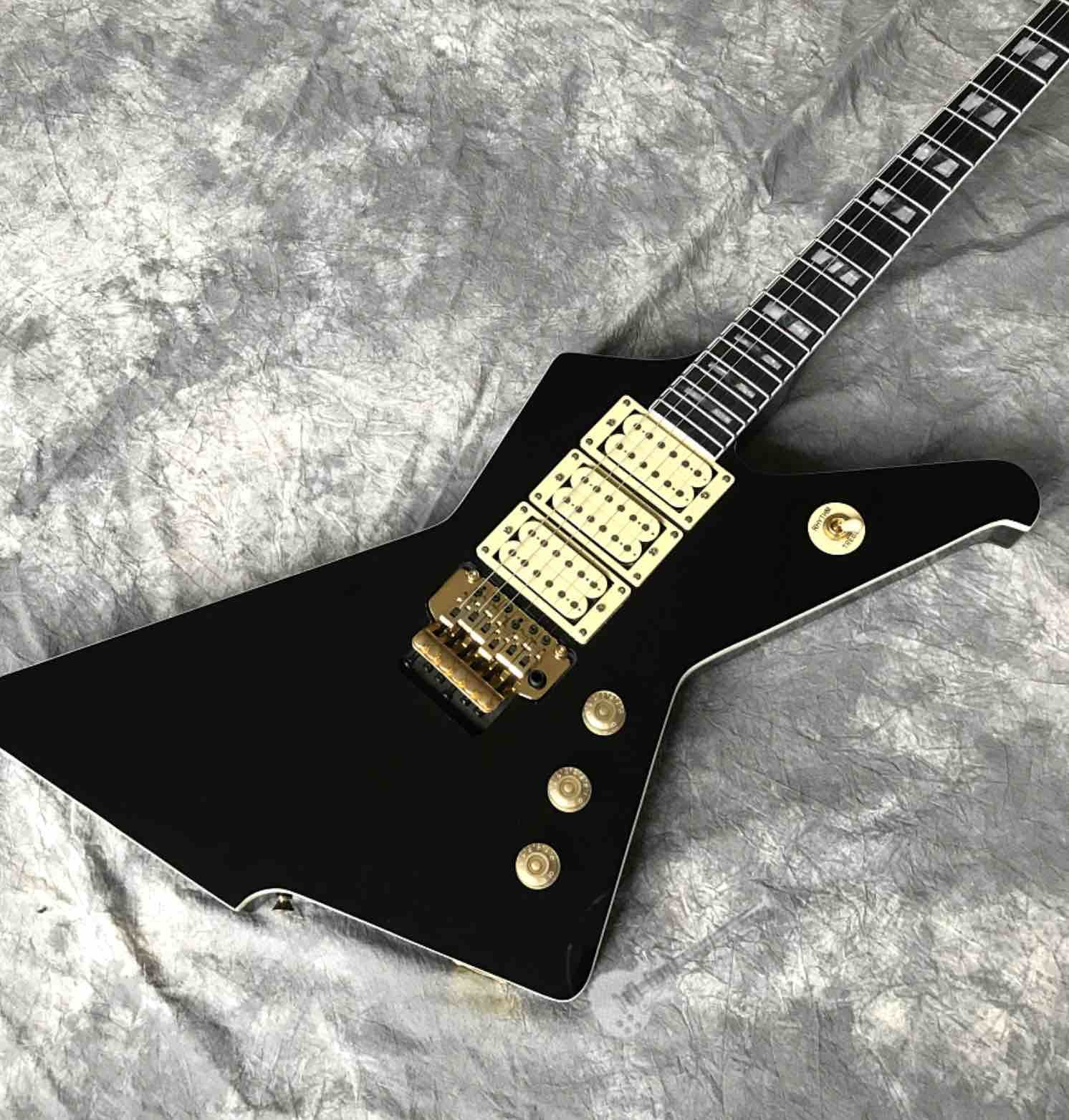 Custom High Gloss Black Destroyer Duplex Tremolo System Electric Guitar in Black or Sunburst