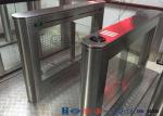 Biometric Swing Barrier Gate Stainless Steel Acrylic Flap Barrier Gate