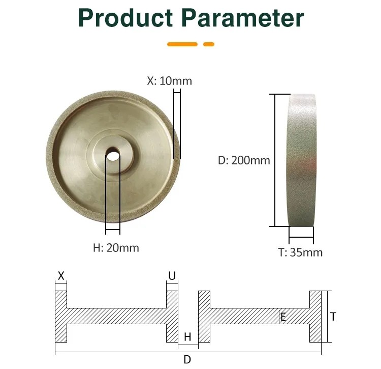 Small Electroplated Grinding Wheel Silver Electric Grinding Wheel 50mm