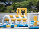 100 People Capacity Inflatable Water Park Games With TUV Certification
