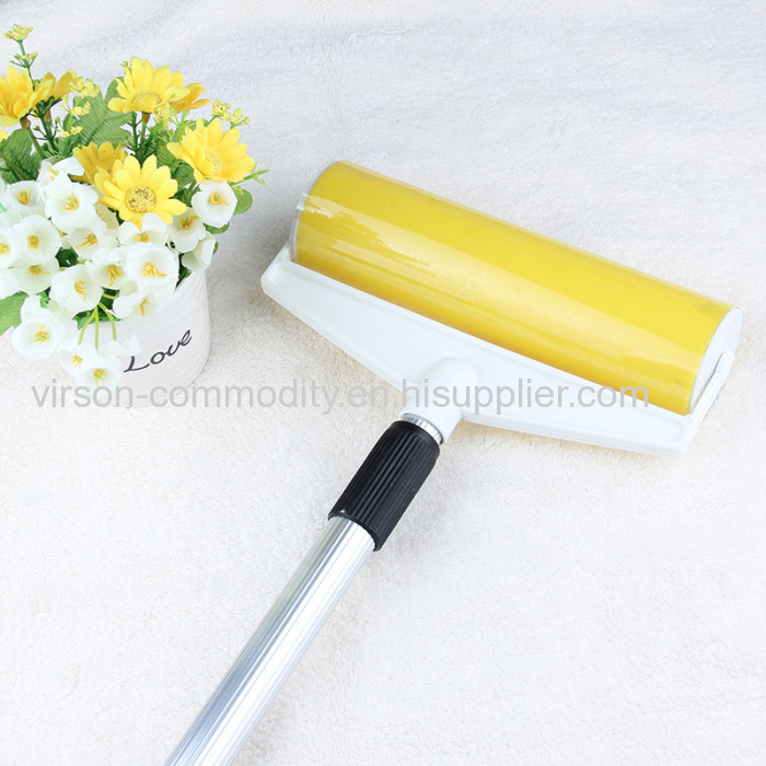 Long handle washable lint roller for dust lint cleaning