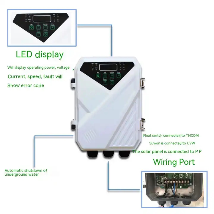 Solar Pump Inverter Solar Irrigation System Water Pump Generator Biggest 1.5Kw Solar Pump Inverter For 1Hp Water Parts