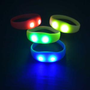 Quality Night Run Motion Activated Light up Controllable Concert LED Silicone Glow Bangle Bracelet Concert Wristband for sale wholesale