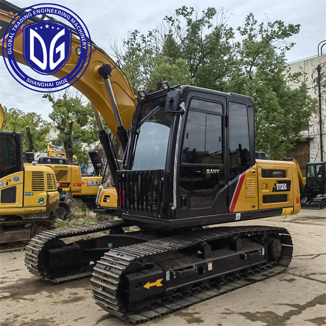 Used Sany SY135 13.5Ton Hydraulic Excavator Multiple Operating Mode Selection