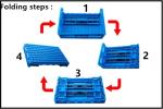 Foldable Collapsible Plastic Crate For Food Industry , Fruit And Vegetable
