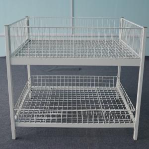 Quality Advertising Retail Display Wire Baskets Double Layers 150KG Loading Capacity wholesale