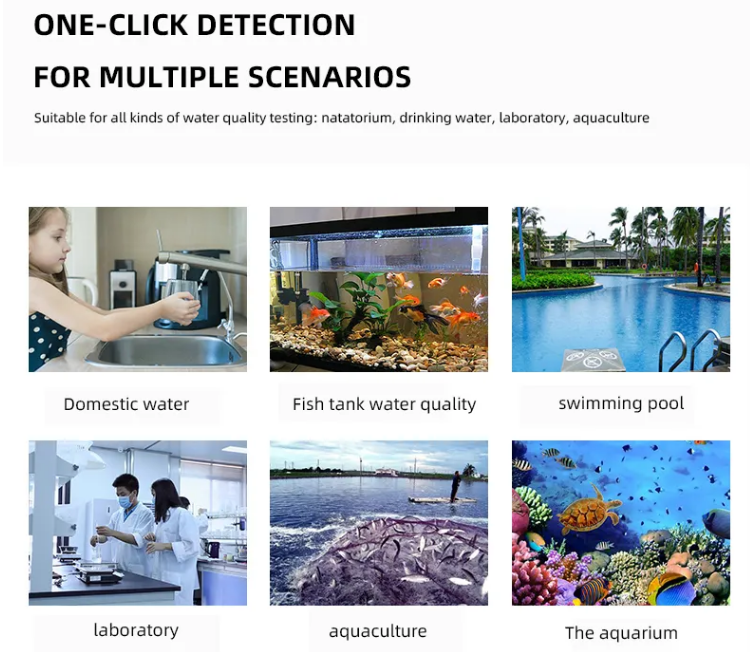 LCD Display Screen Water Test Pen 4 in 1 Tds/ec/ph/temp Meter for Temperature Control