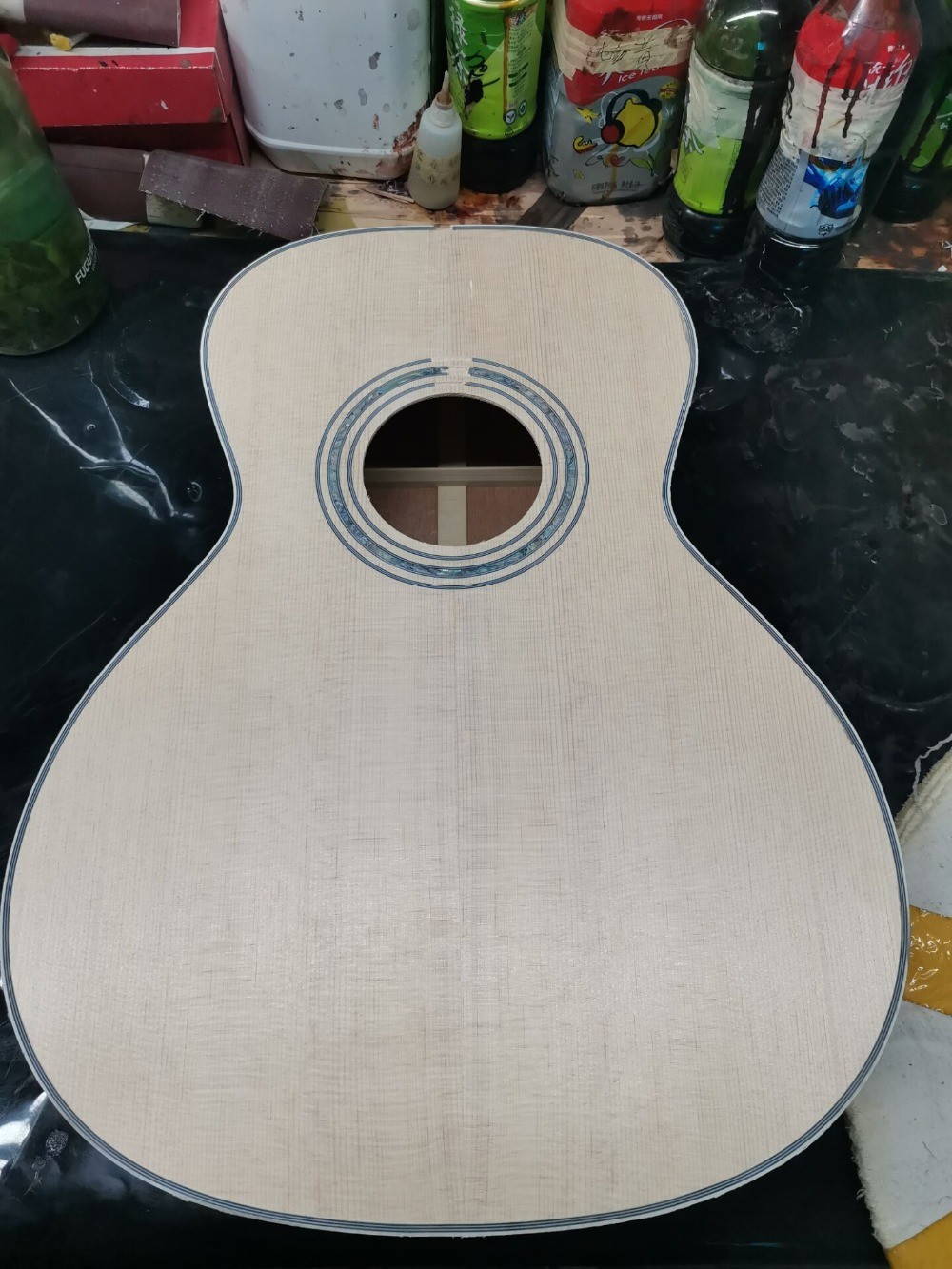 Custom O Body 39 Inch Abalone Binding Sunburst Color Acoustic Guitar Accept Guitar, Amp, Pedal OEM