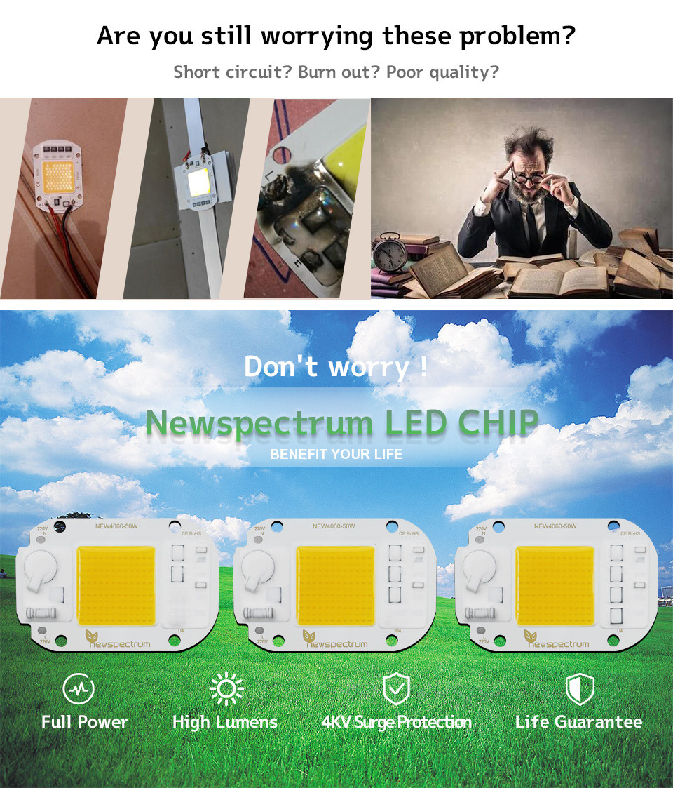 Cool White RGB LED Module 30W 220V LED COB Chip Color Temperature 6500K