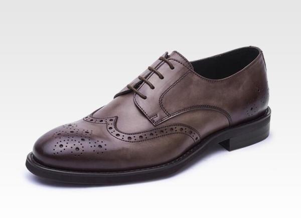 Outdoor Mens Brown Patent Leather Shoes , Mixed Color Square Toe Luxury Mens