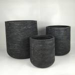 Durable Blue Fiber Clay Round Flower Planter with Drainage