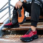 Flyknit Kevlar Air-cushioned Sole Safety Shoes For Industrial Workers In Orange