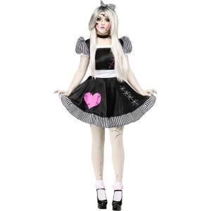 Quality Style Female Ghost Doll Halloween Party Cosplay Costume for Stage Dancerwear in Black wholesale