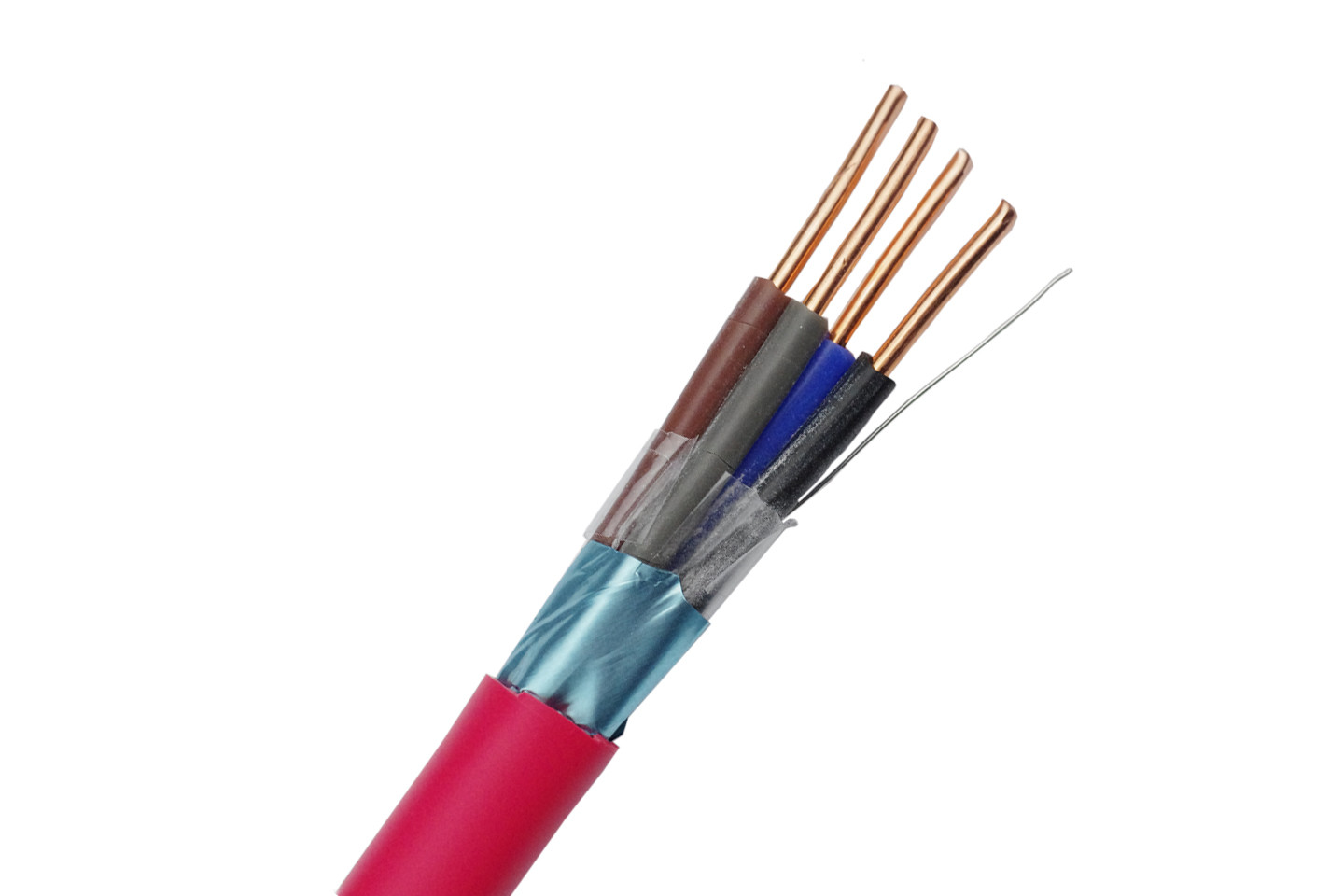 FRLS 1.50mm2 Shielded Fire Resistant Cable Bare Copper Conductor for Fire System
