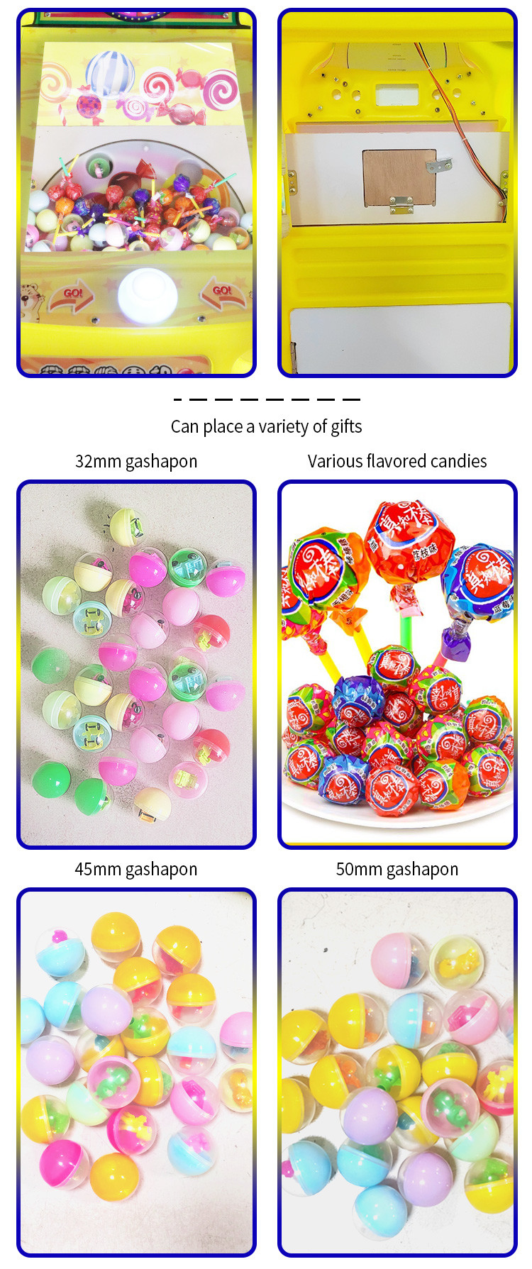 sweet candy claw machine grabber Enchanting Tiger Colorful Candy Dispenser