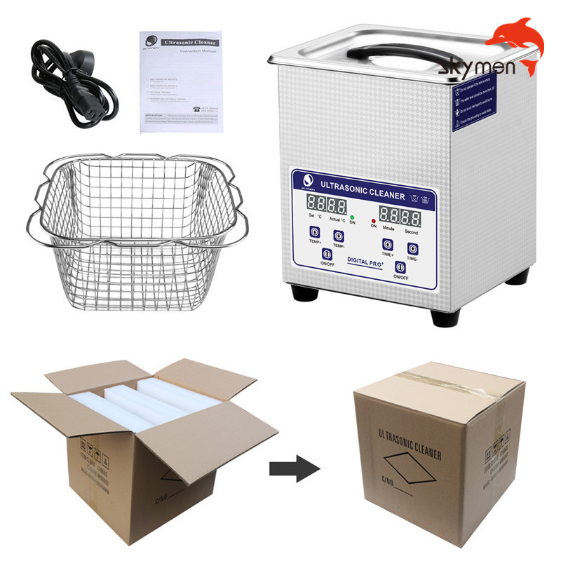 Skymen 2l 40khz 80w benchtop ultrasonic cleaner with digital timer & heater