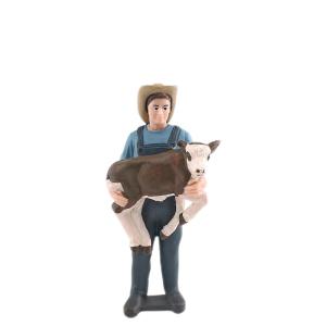 Quality Calf Farmer People At Work Model Toy Pretend Professionals Figurines Career Figures Toys For Boys Girls Kids wholesale