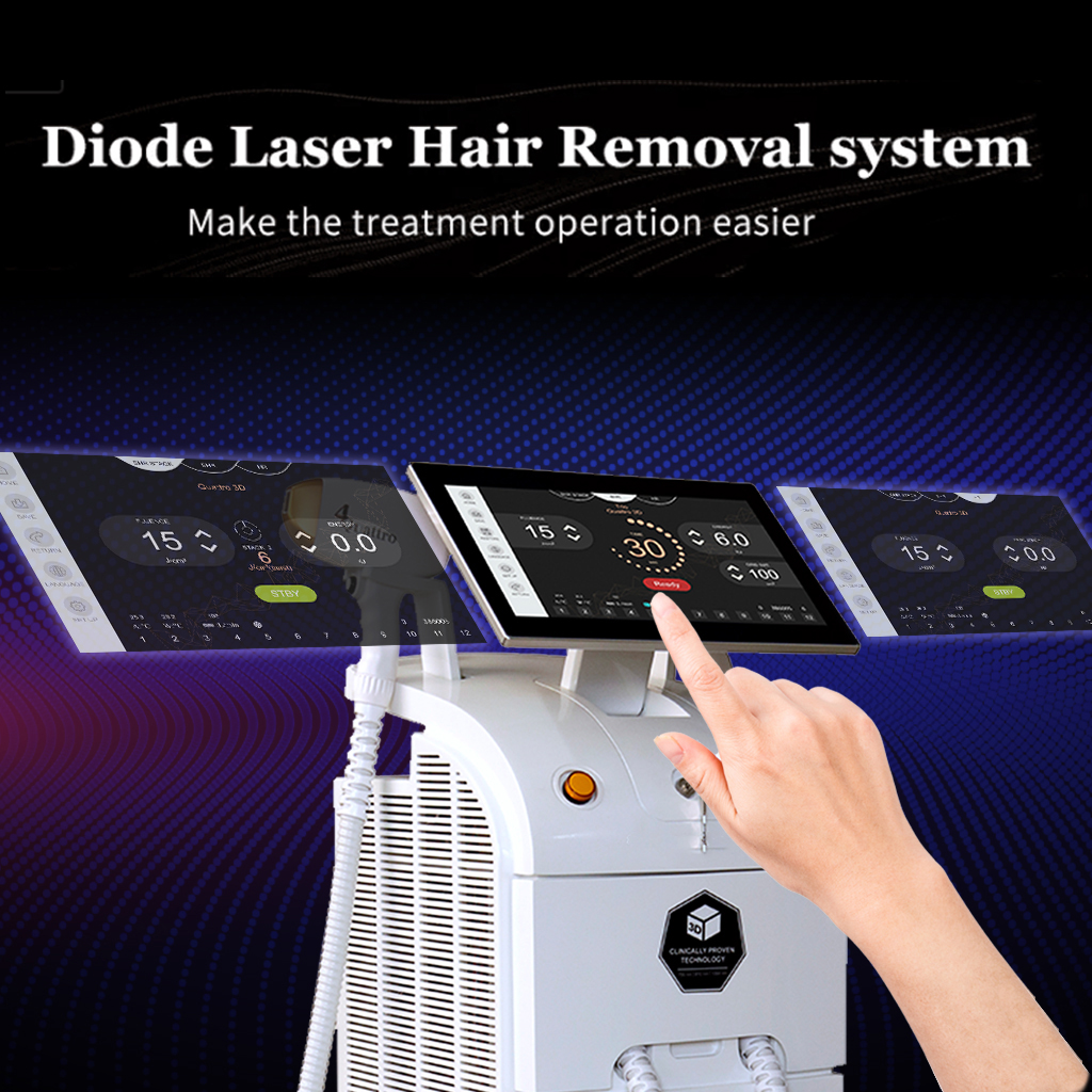 1600W 1800W 2000W Diode Laser Hair Removal Machine For Beauty Salon