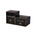 White Black Candle Packaging Box Straight Tuck End Type With Cutout Window