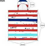 Microfiber Fabric 35''X24'' Kids Hooded Beach Towel