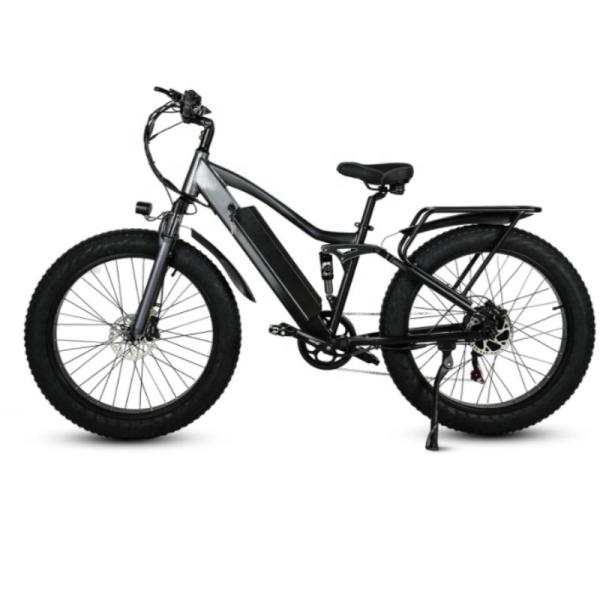 Fat Tire Electric Mountain Bikes For Adults 26 Inch 750W Motor 17Ah Lithium
