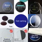 HMC Multifocal WideView Glass lenses optical Anti blue light progressives 75mm