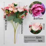 Silk 21-Diamond Roses Autumn Bouquet for Weddings and Home Decor in Autumn