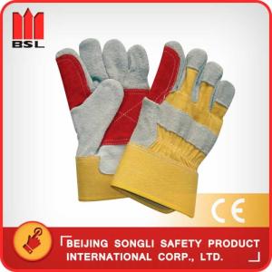 Quality SLG-HD6020-E cow split leather working safety gloves wholesale