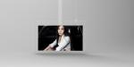 55inch Black White QLED Android System Free Standing Roof Mounting LCD Digital