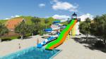 SGS Water Park Design Fiberglass Sports Combination Pool Water Slide