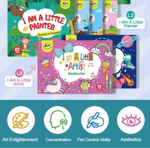 Quality Panda Juniors 2021 Fashion Coloring Book Child Book Printing Coloring Filling Book for Kids wholesale