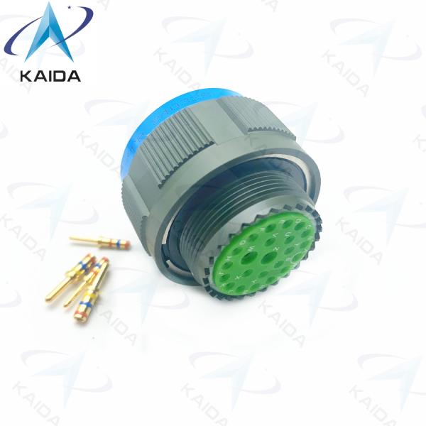 Threaded MIL-DTL-38999 Series 3 Receptacle 23 Copper Alloy Crimp Contact Gold