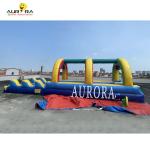 PVC Inflatable Water Slide Double Lane Slip And Slide For Church Events