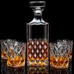 Wholesale Fashion High Quality Lead-Free Crystal Luxury Whiskey Decanter Set