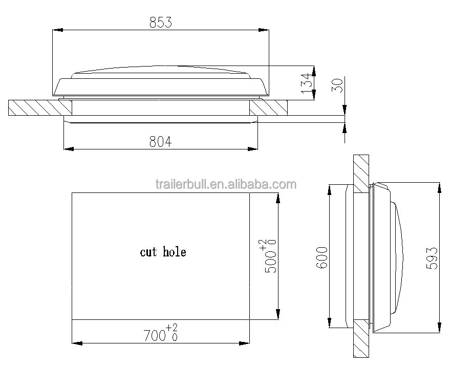 Crank-Operated RW3 700x500 Roof Hatches A Must-Have for DIY Cab-over Truck Camper Bed